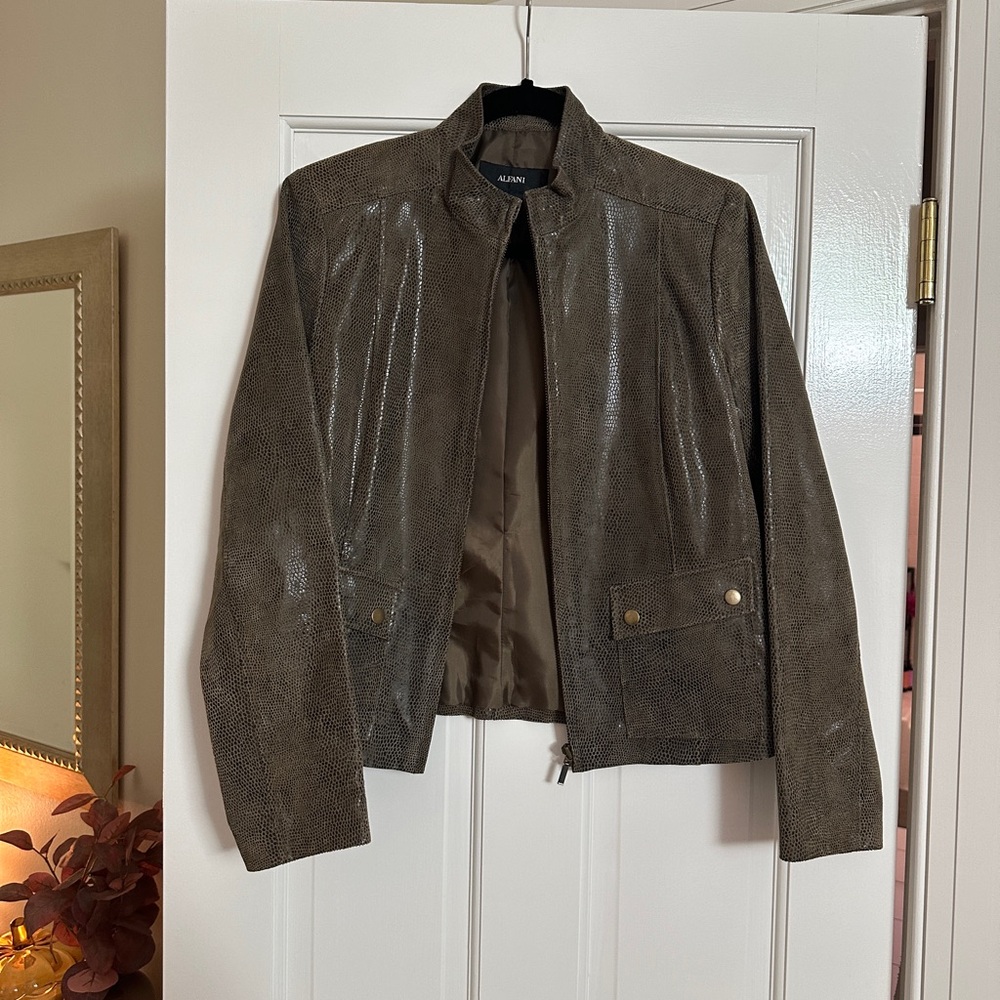 Women's Leather Jacket in Brown